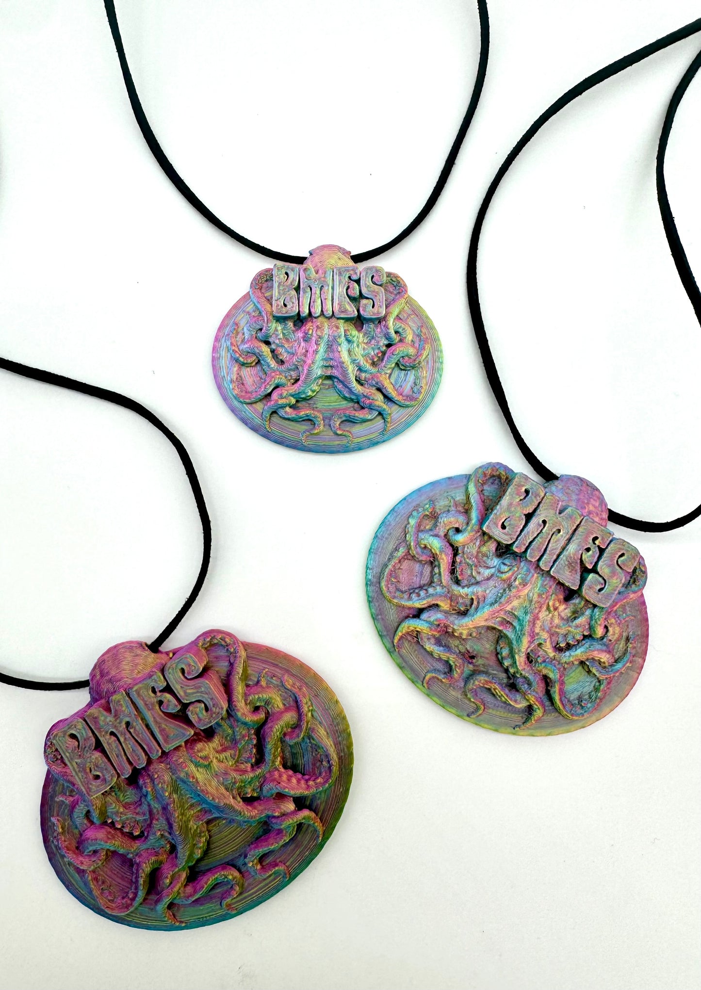 3D Printed BMFS Billy Strings Octopus Rainbow Necklace