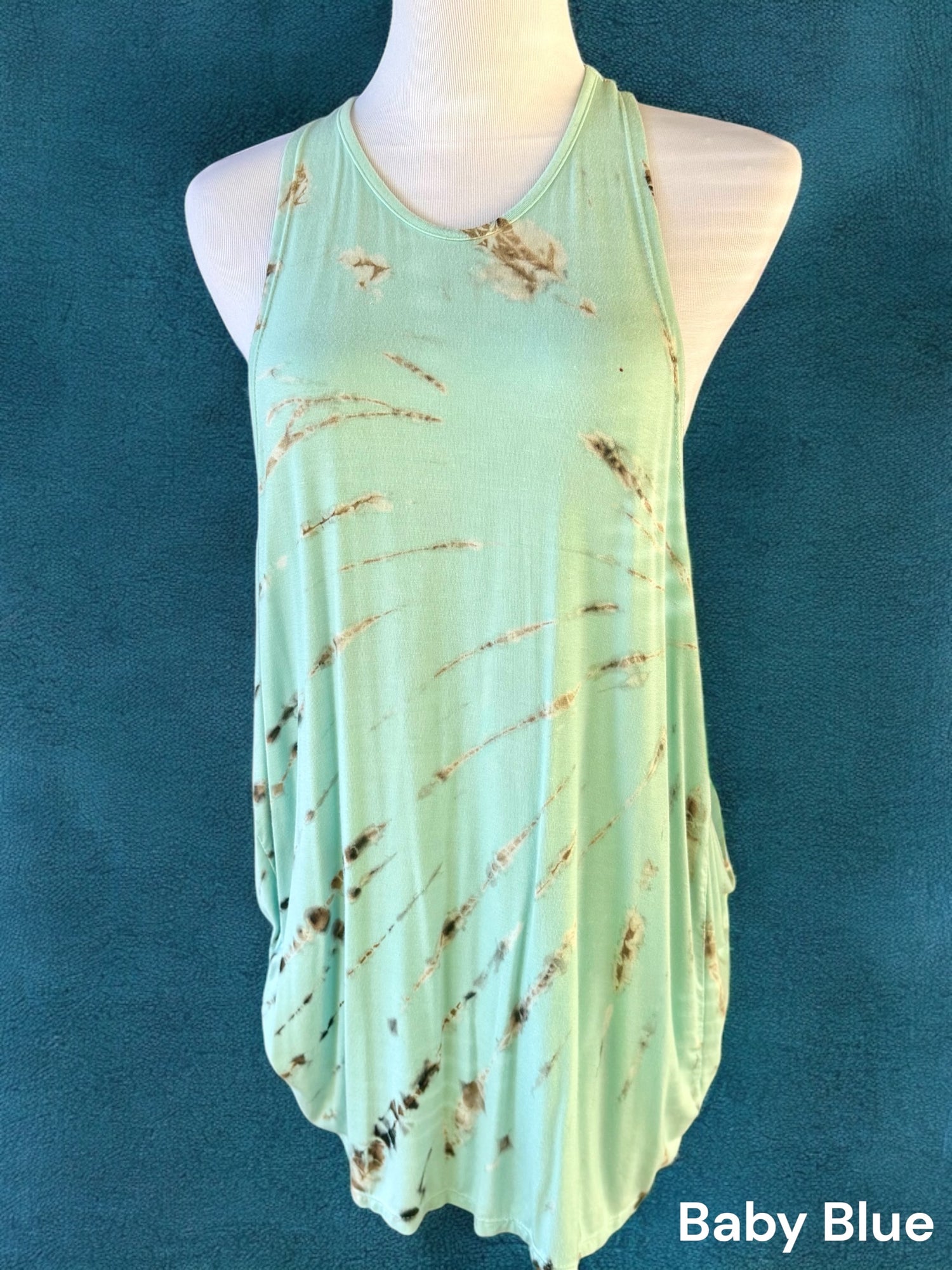 Open Back Crossover Tiedye Tank One Size
