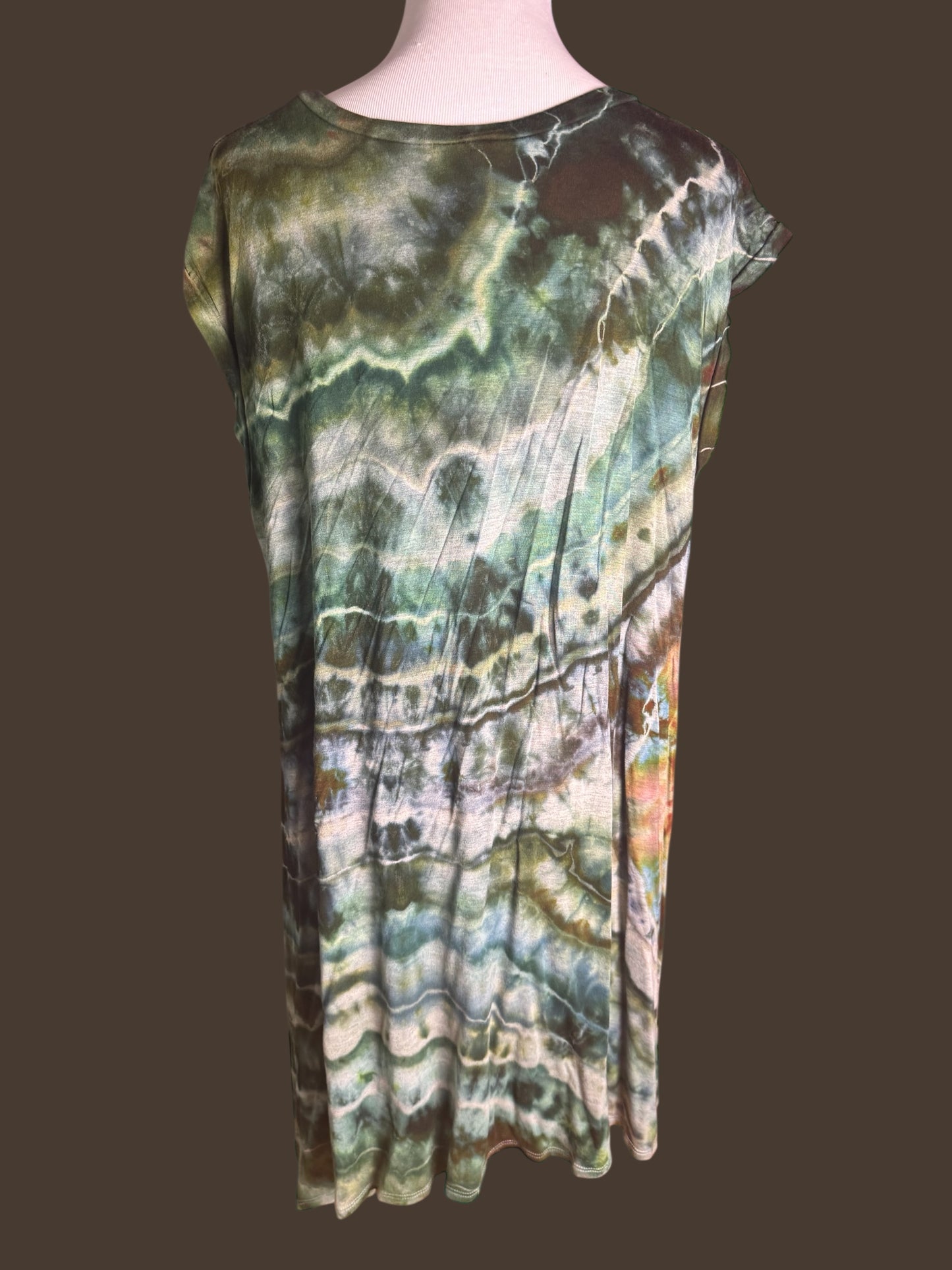Geode Tiedye Plus Size 3X Sleeveless Dress