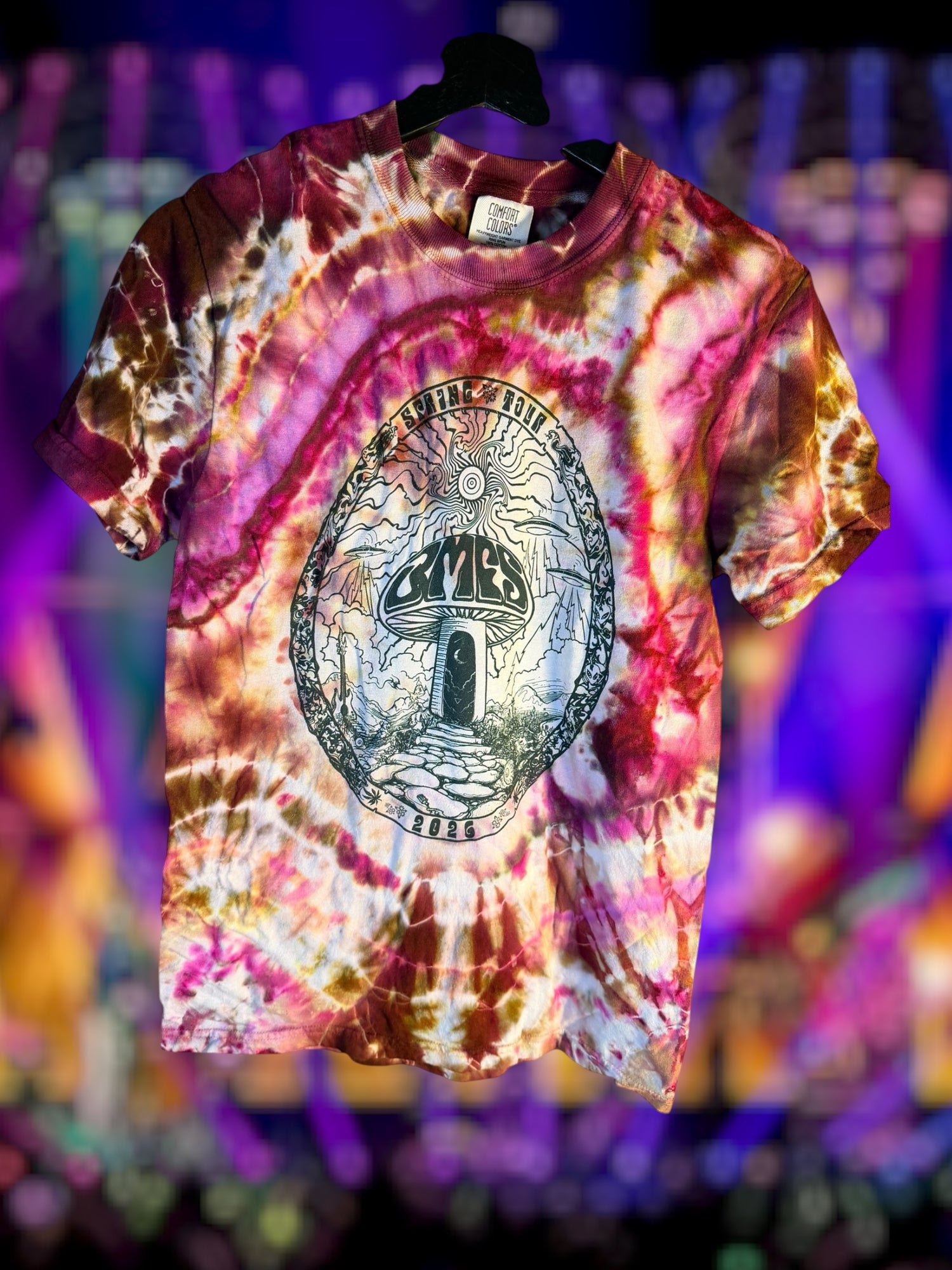 Billy Strings Spring Tour 2026 Hand-Dyed Comfort Colors Tee Unisex Size SMALL