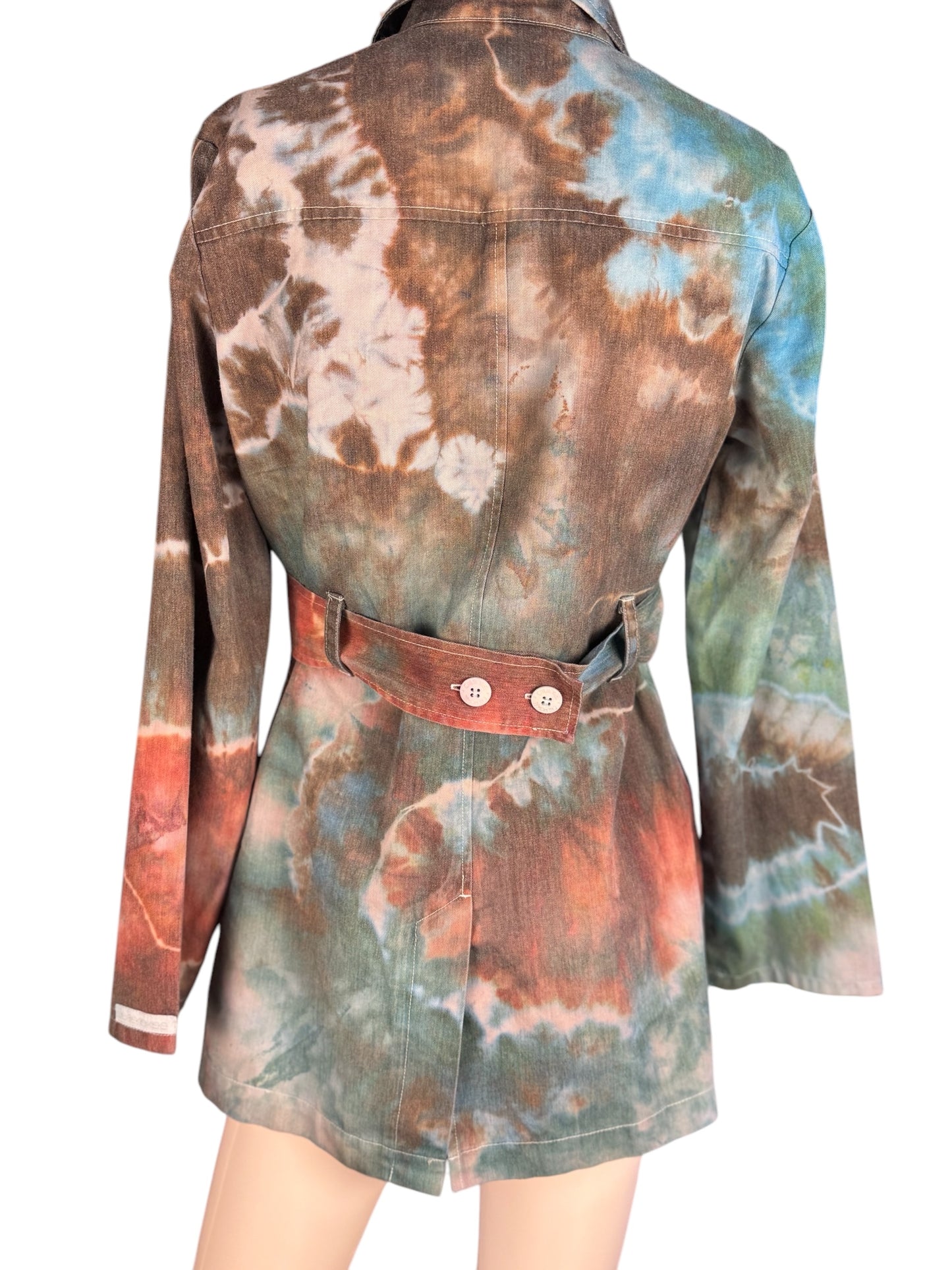Women’s Geode Tiedye Coat with Pockets