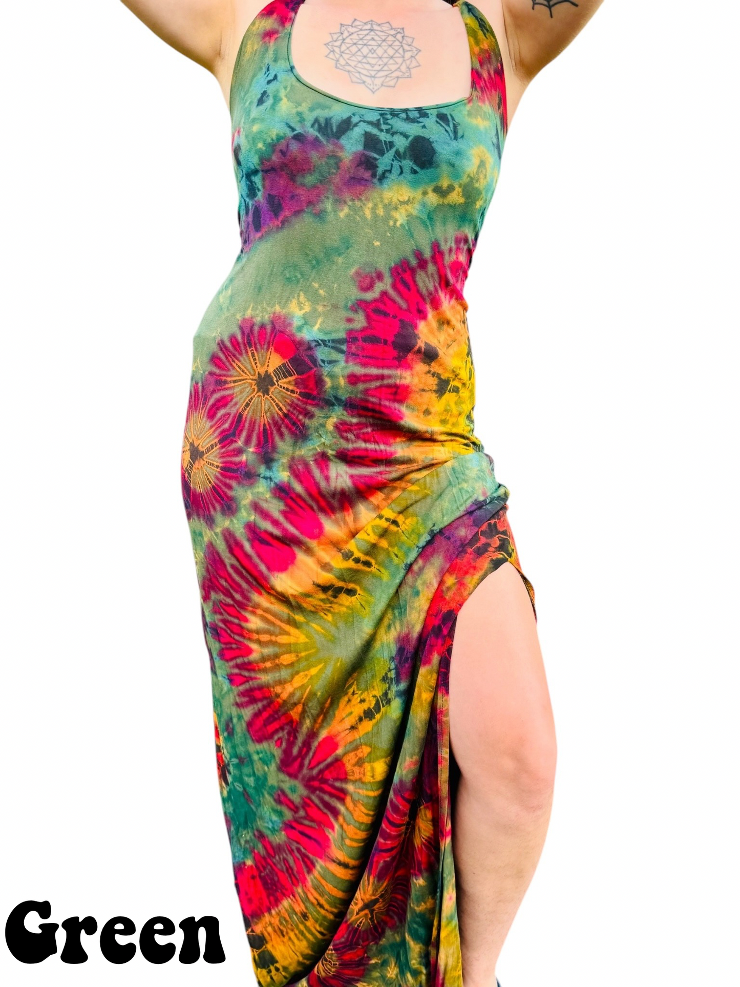 Tie Dye Tweezer Razor Back Dress