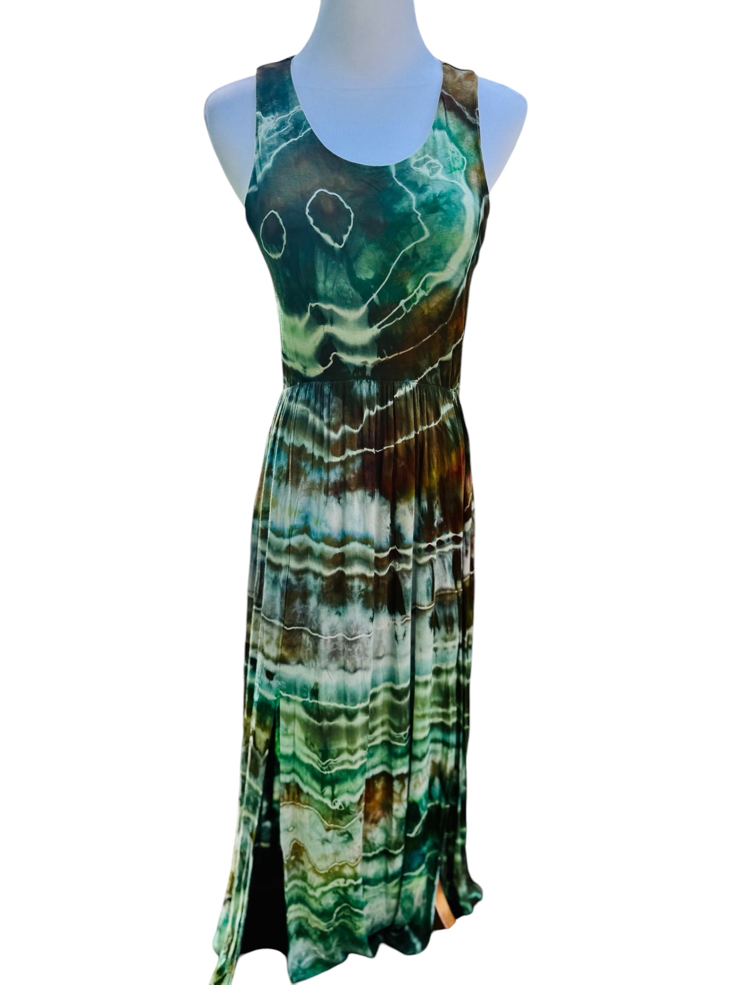 Geode Tiedye Midi Dress with slits/pockets Size Medium