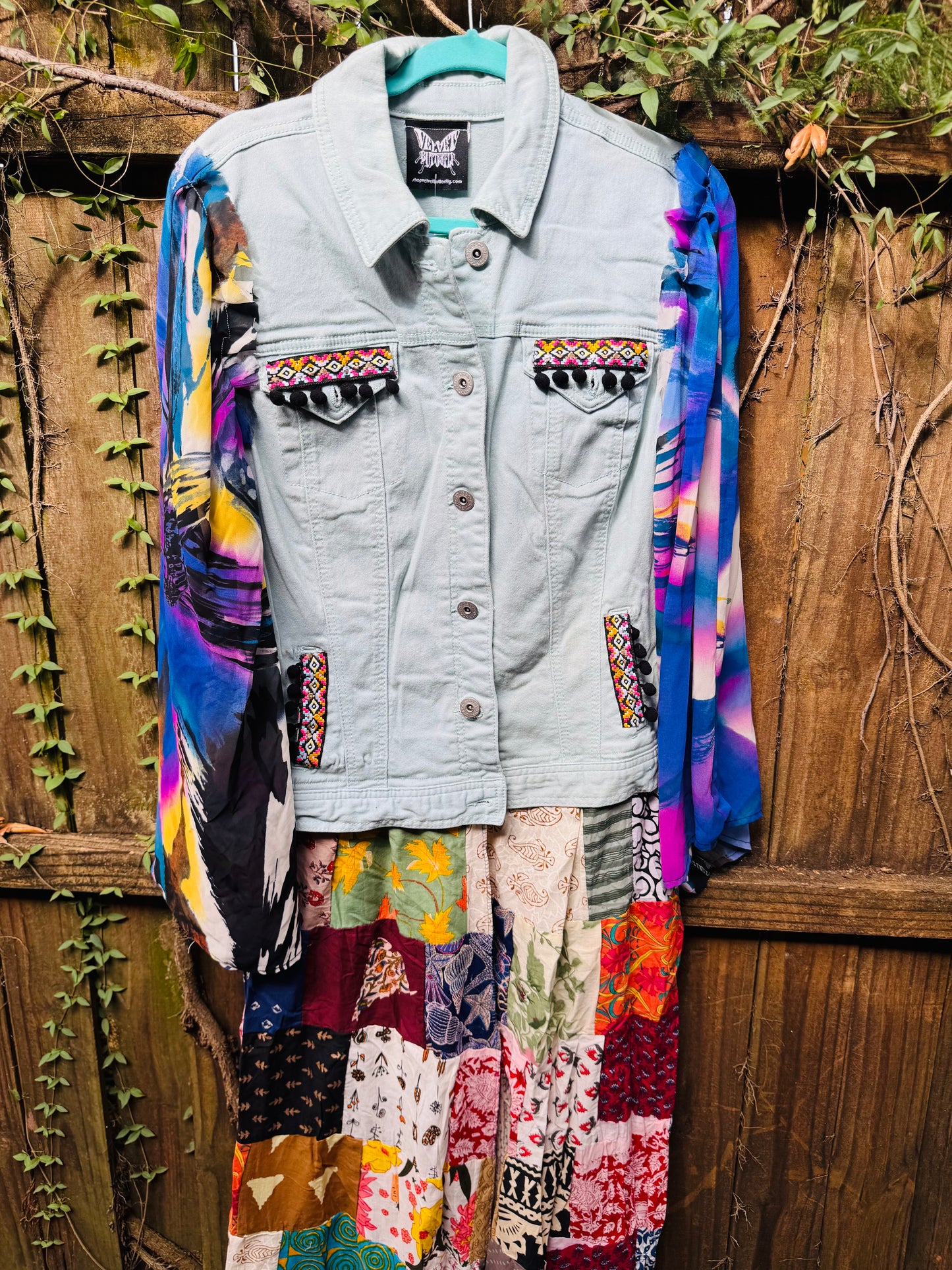One of a kind Jimi Hendrix Patchwork Jacket Size Large