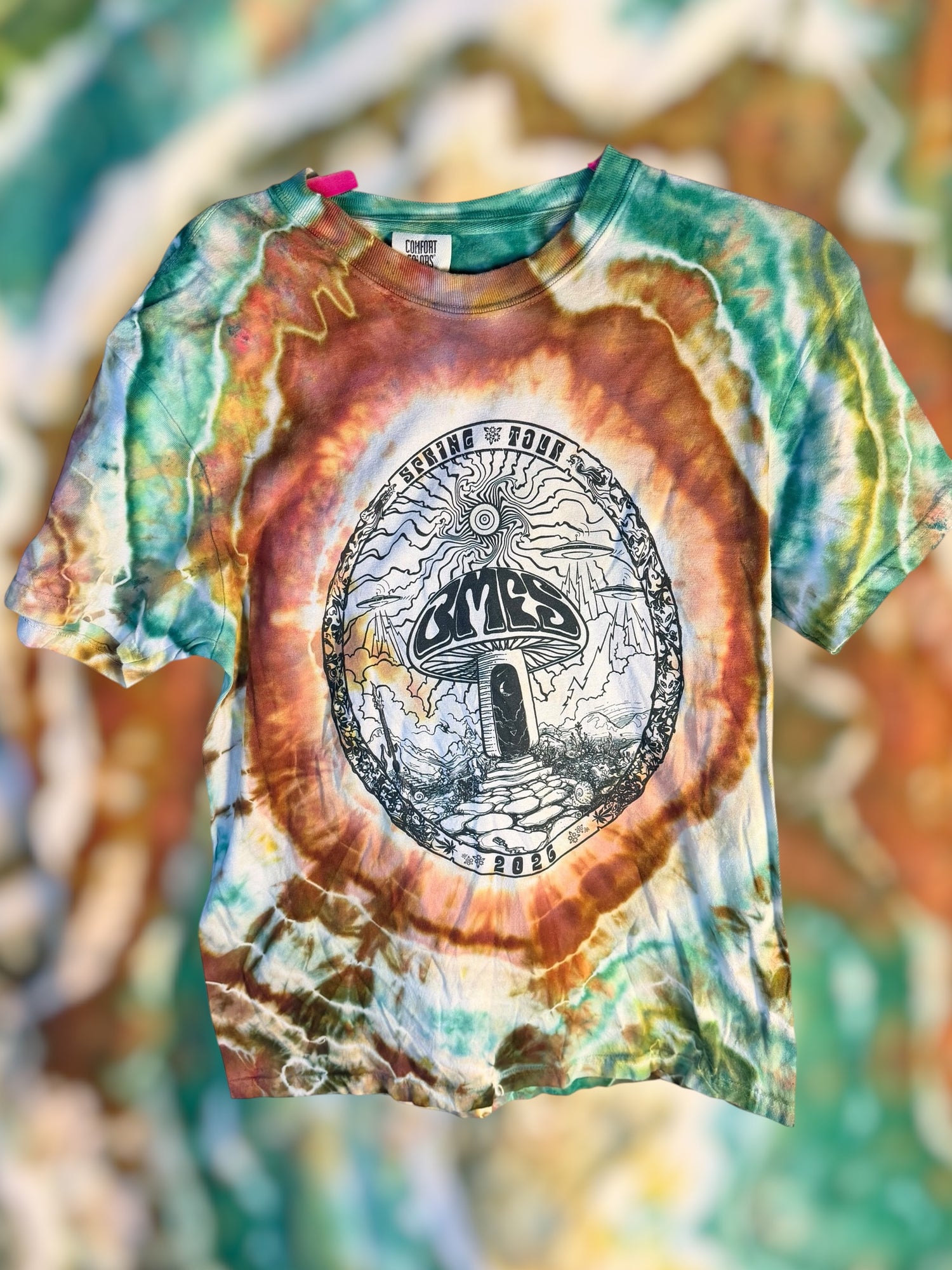 Billy Strings Spring Tour 2026 Hand-Dyed Comfort Colors Tee Unisex Size MEDIUM