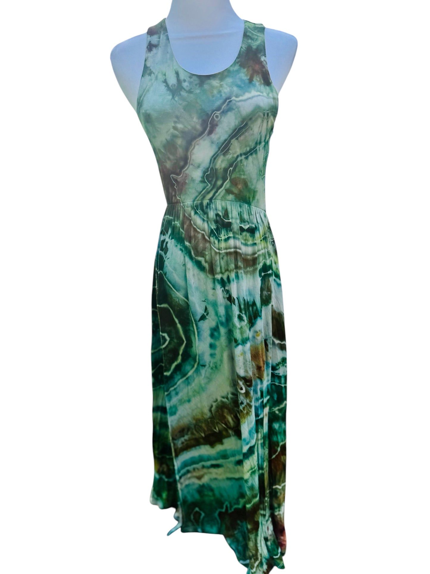 Geode Tiedye Midi Dress with slits/pockets Size Small
