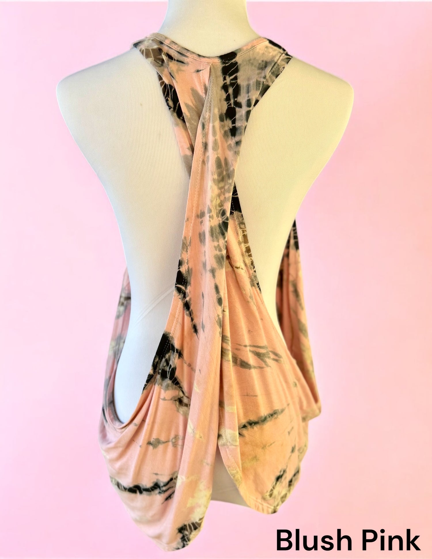 Open Back Crossover Tiedye Tank One Size