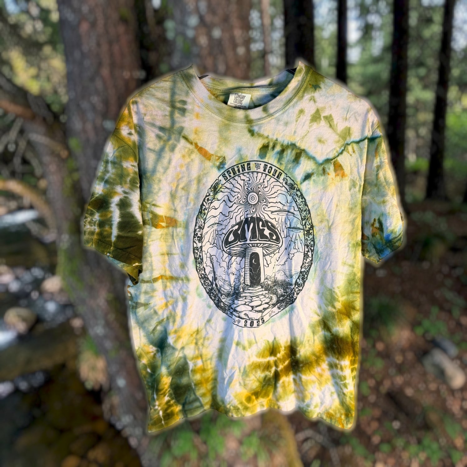 Billy Strings Spring Tour 2026 Hand-Dyed Comfort Colors Tee Unisex Size LARGE