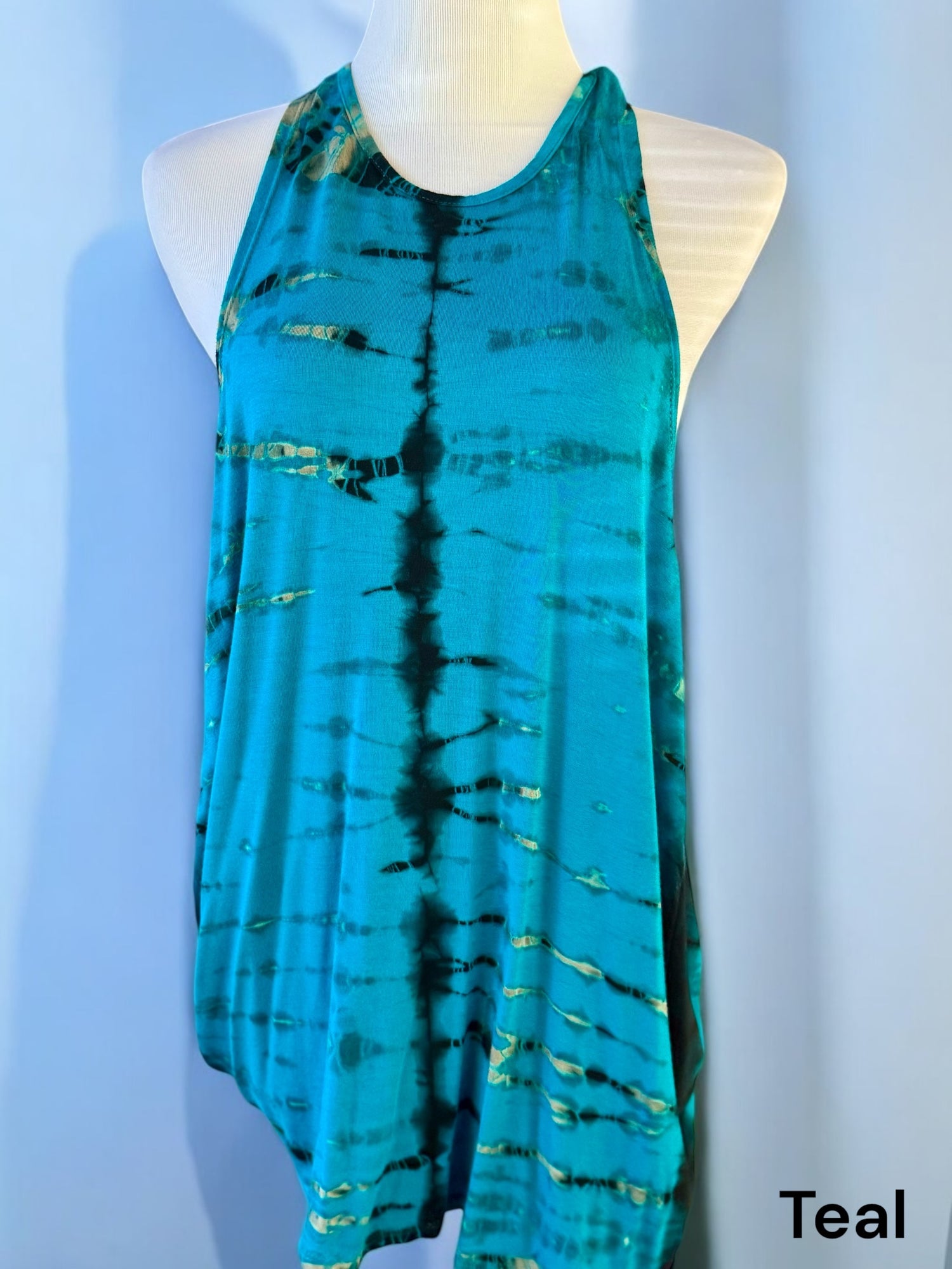 Open Back Crossover Tiedye Tank One Size