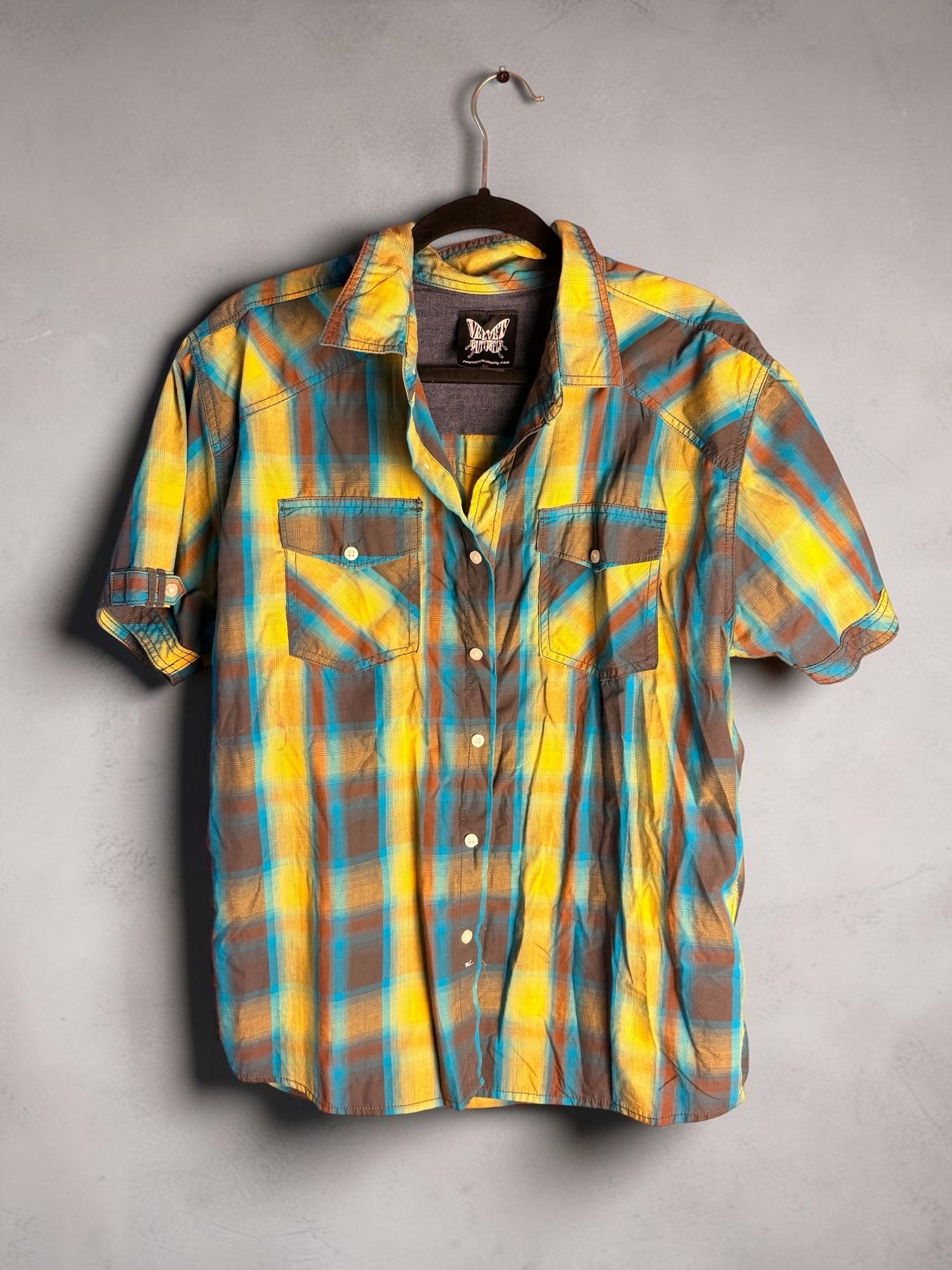 Men’s Upcycled Widespread Panic Art Nouveau Button Up Shirt Size Men’s XL