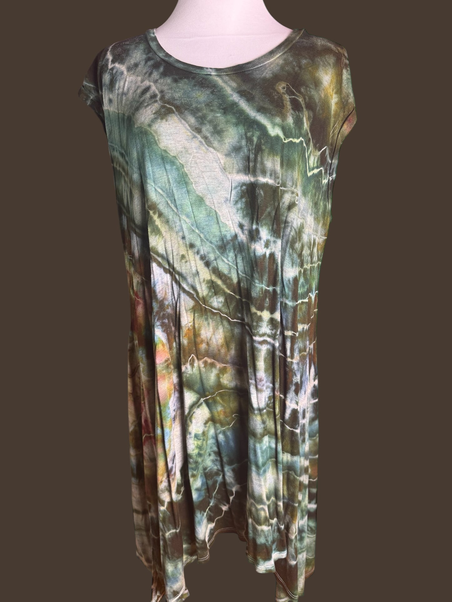 Geode Tiedye Plus Size 3X Sleeveless Dress