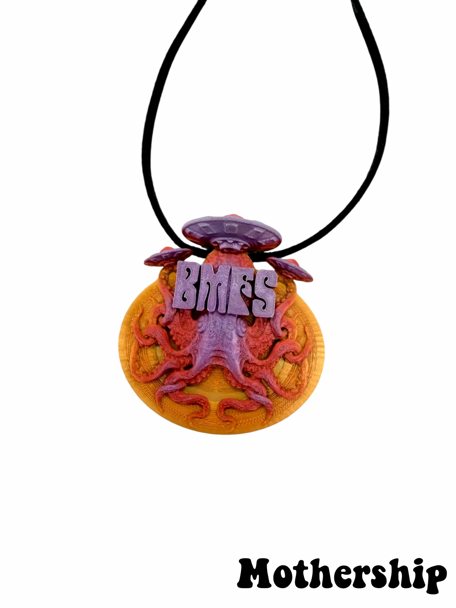 3D Printed Billy Strings BMFS Octopus UFO Mini Tri Color Necklace 2