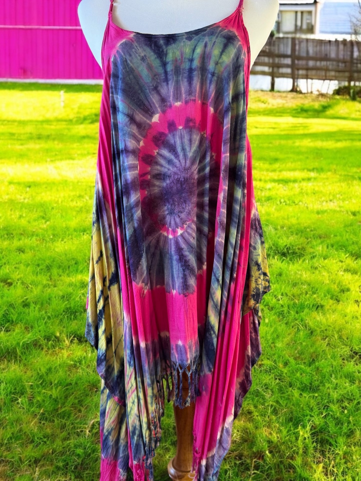 Pink & Purple Tiedye Tank Dress One Size