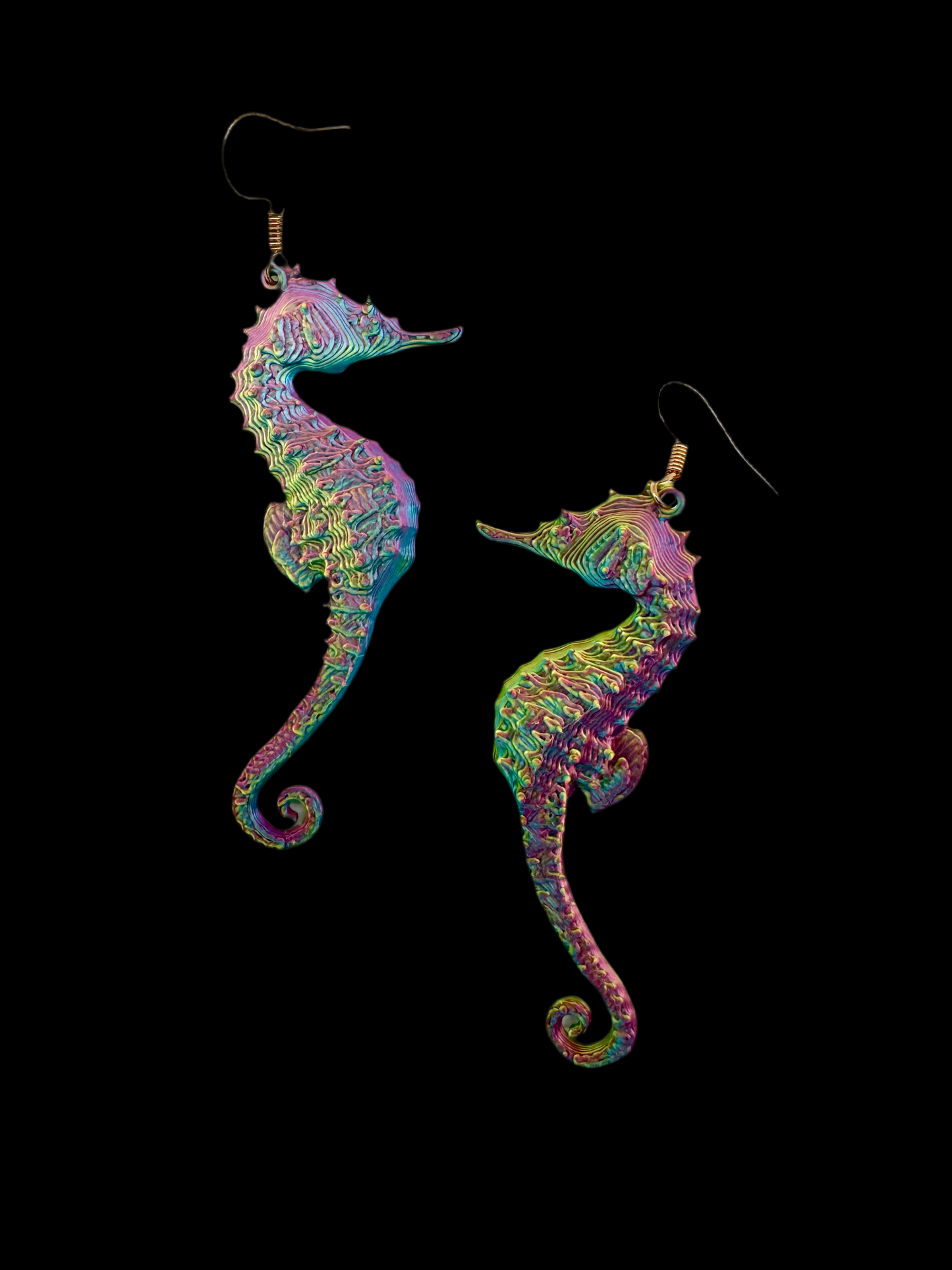 3D Printed Seahorse Earrings