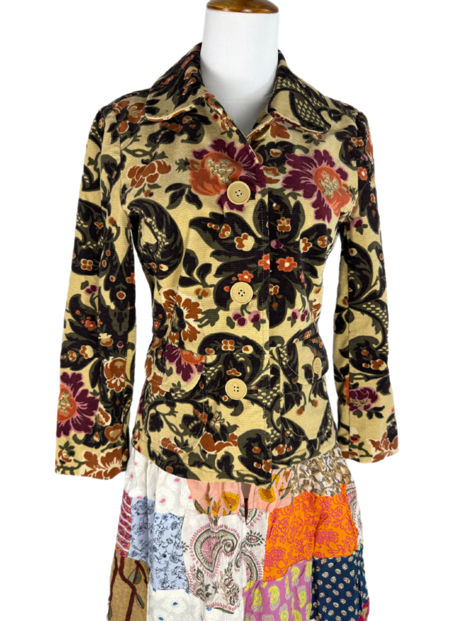 One of a Kind Sequin Eye Patchwork Jacket Size Women's 2 (Small)