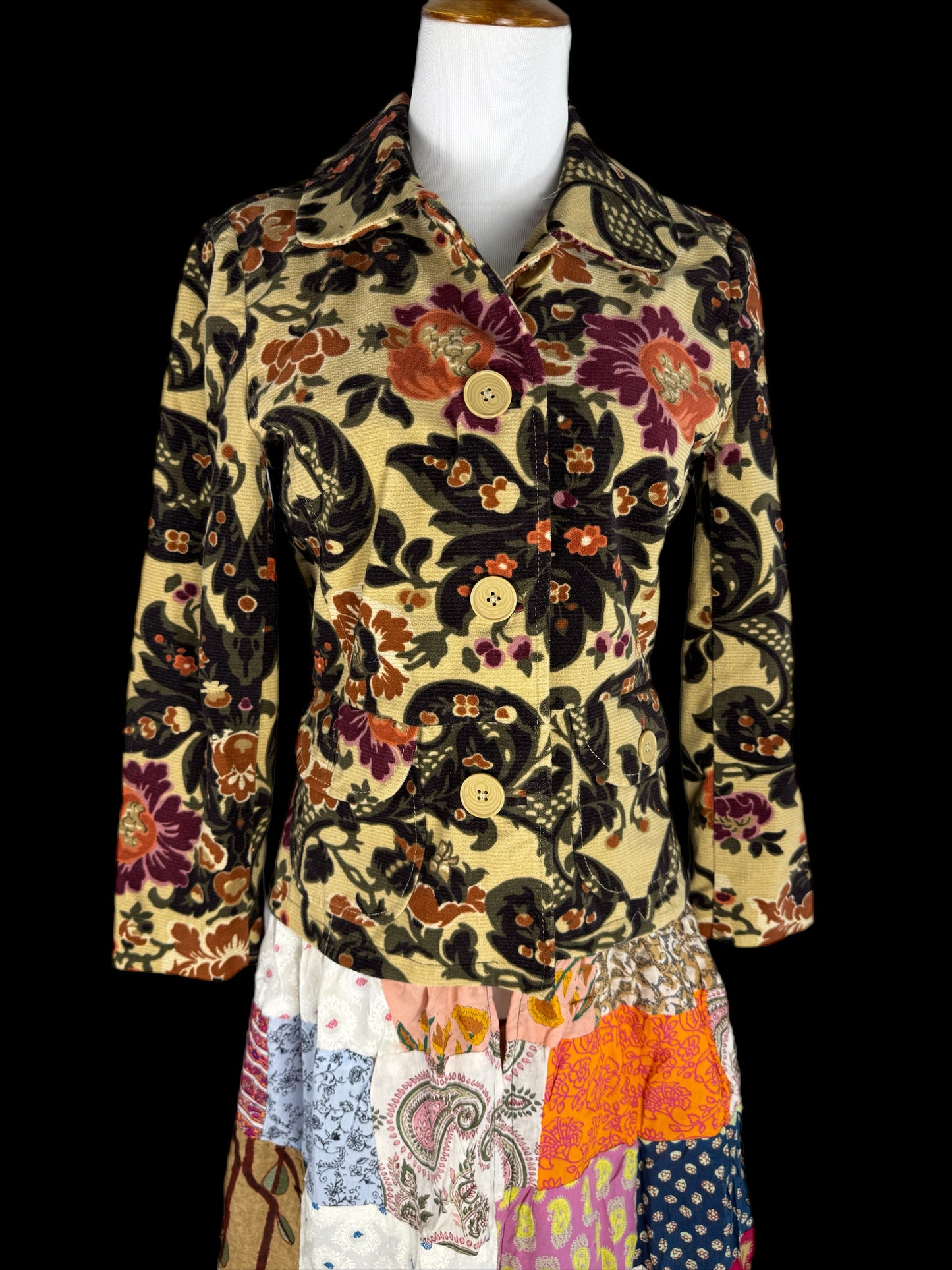 One of a Kind Sequin Eye Patchwork Jacket Size Women's 2 (Small)