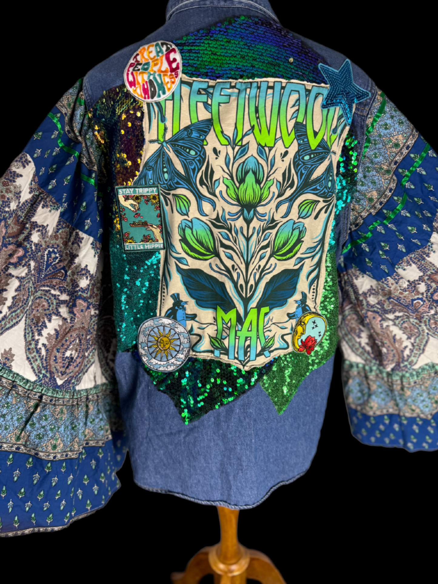 One of a kind Fleetwood Mac Top Bell Sleeves Women's Size XL