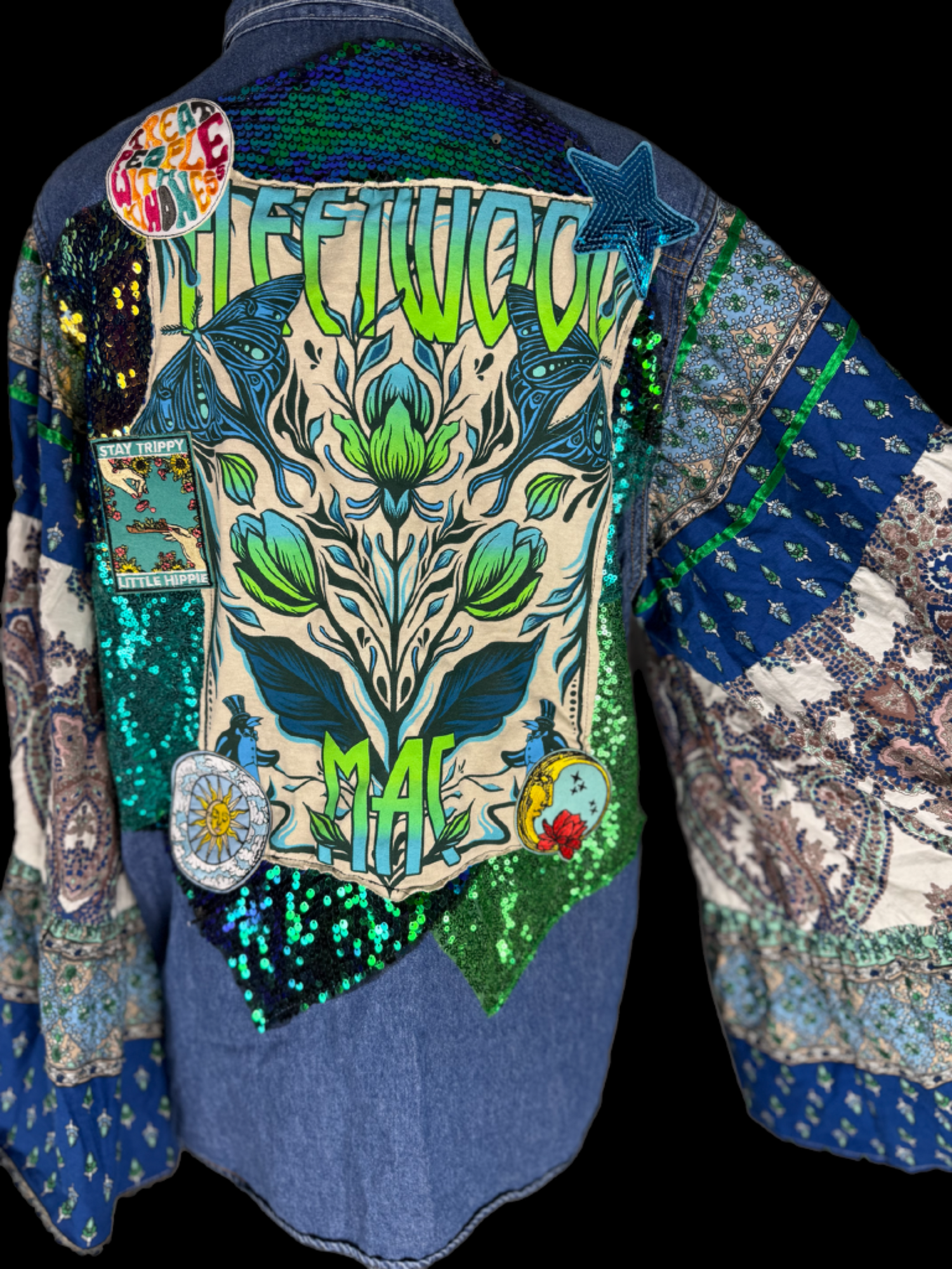 One of a kind Fleetwood Mac Top Bell Sleeves Women's Size XL