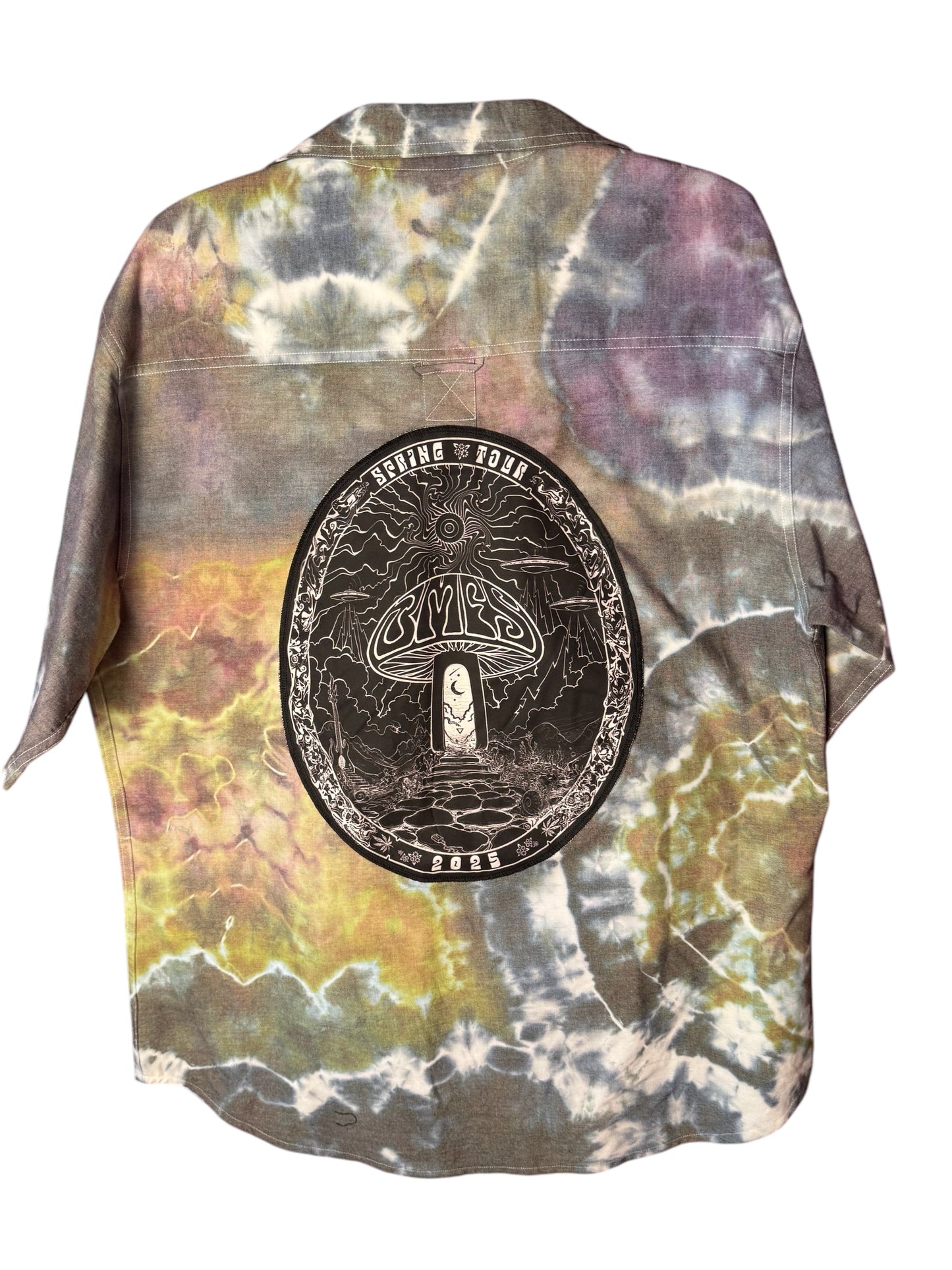 Men’s Tiedye BMFS Billy Strings Button Down Shirt Size Large