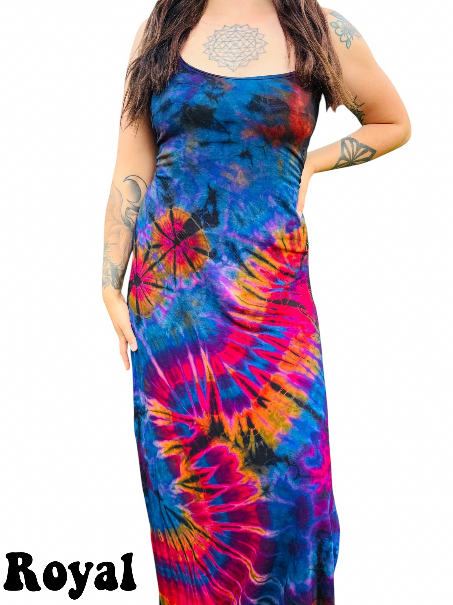 Tie Dye Tweezer Razor Back Dress