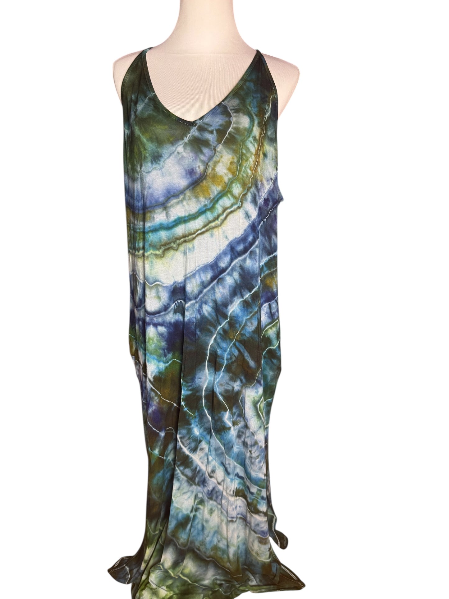 Plus Size Tiedye Maxi Dress (Available in 1X, 2X, 3X)