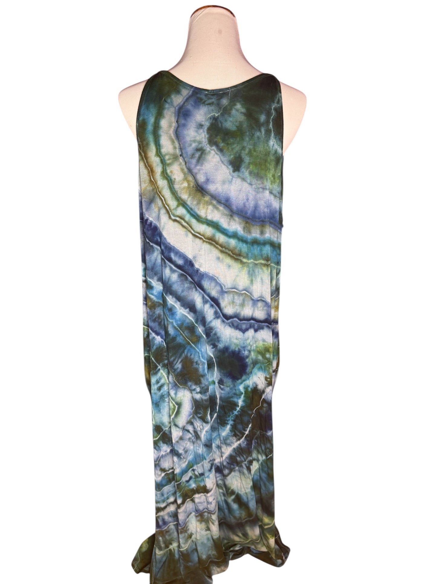 Plus Size Tiedye Maxi Dress (Available in 1X, 2X, 3X)