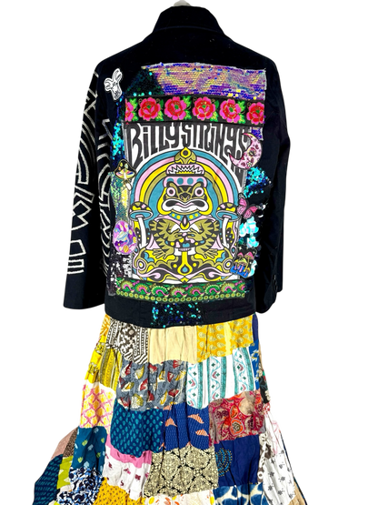 Billy Strings Festival Concert Jacket BMFS Spinning Patchwork Jacket Size Women’s Large