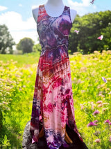 Geode Tiedye Midi Dress with slits/pockets Size Medium