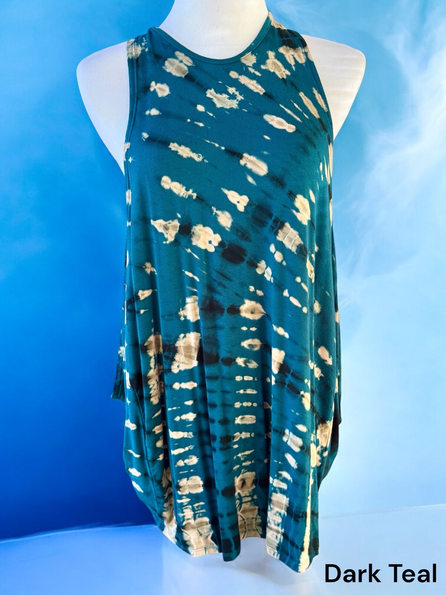 Open Back Crossover Tiedye Tank One Size
