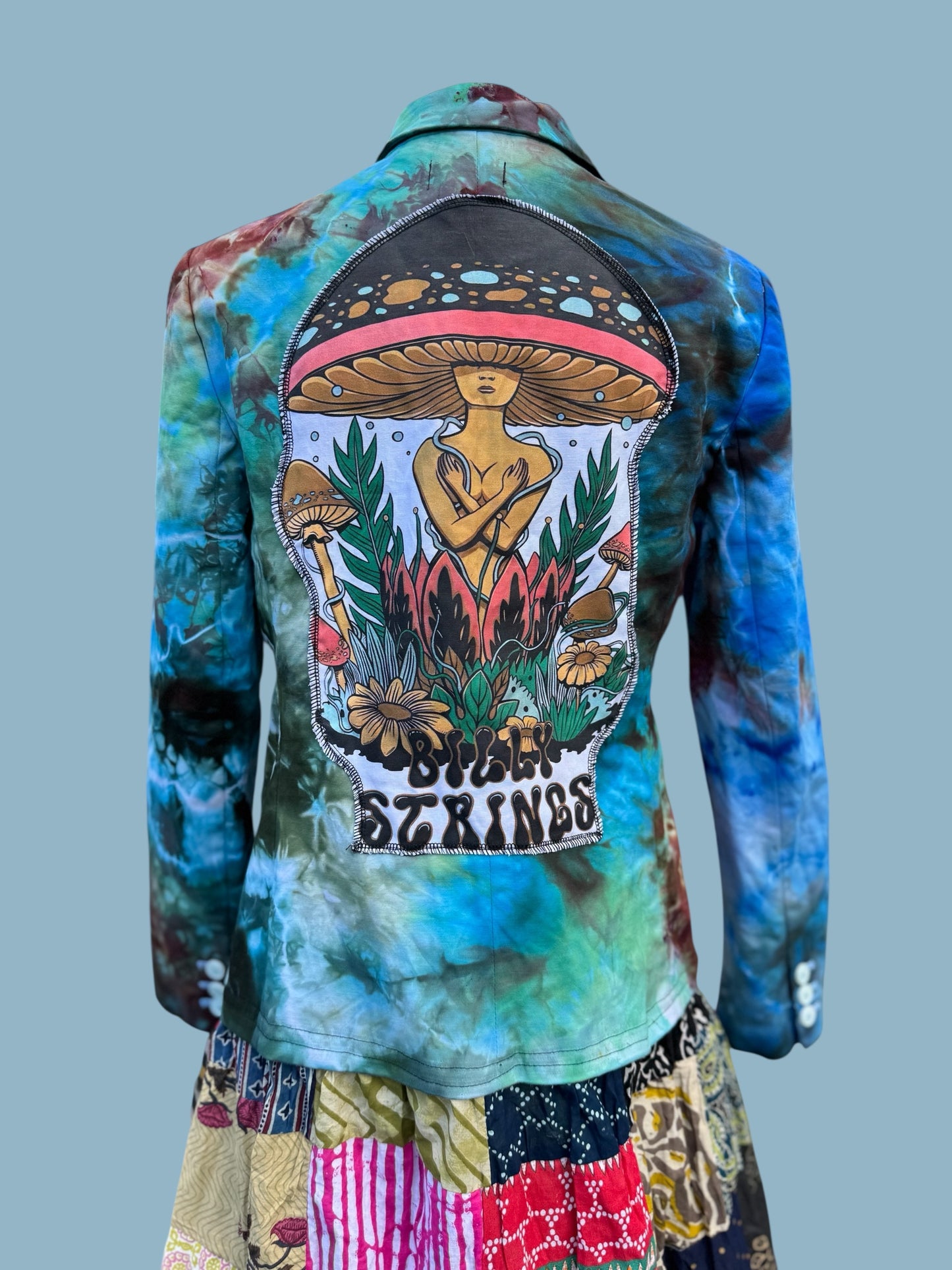 Billy Strings Tiedye One of a Kind Jacket Spinning Patchwork Duster Size Women’s Medium