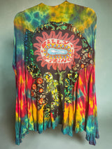 Upcycled Billy Strings BMFS Tiedye Cardigan Women’s size XL