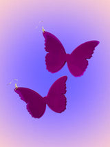 Neon Butterfly Plexi Glass Acrylic Earrings