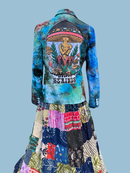 Billy Strings Tiedye One of a Kind Jacket Spinning Patchwork Duster Size Women’s Medium