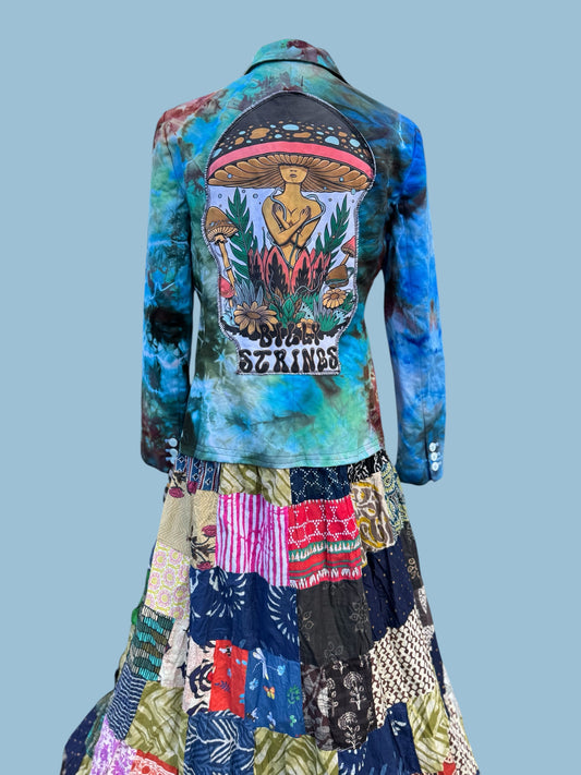 Billy Strings Tiedye One of a Kind Jacket Spinning Patchwork Duster Size Women’s Medium