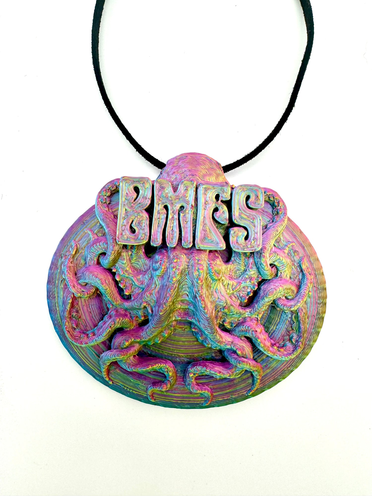 3D Printed BMFS Billy Strings Octopus Rainbow Necklace