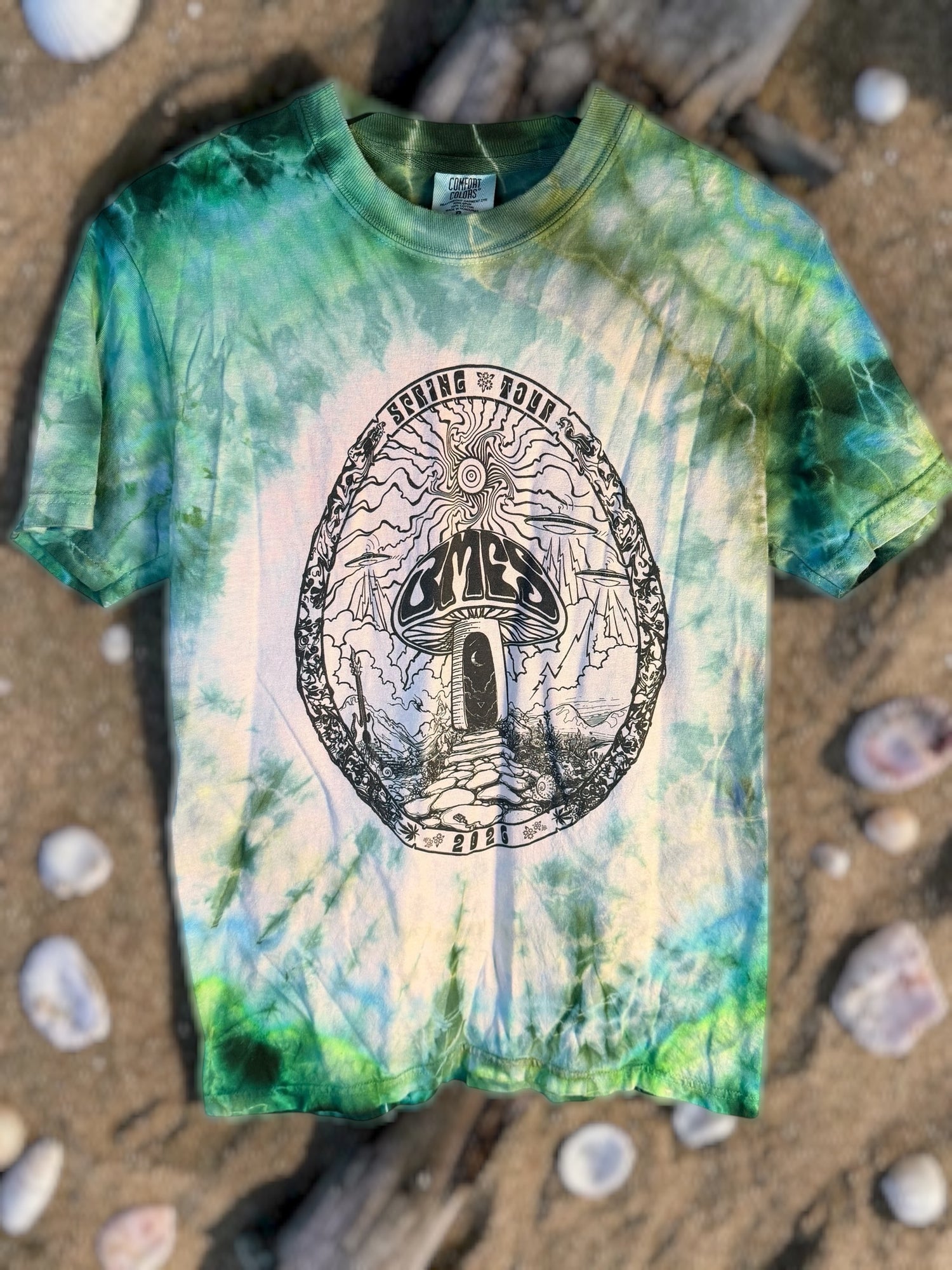 Billy Strings Spring Tour 2026 Hand-Dyed Comfort Colors Tee Unisex Size SMALL