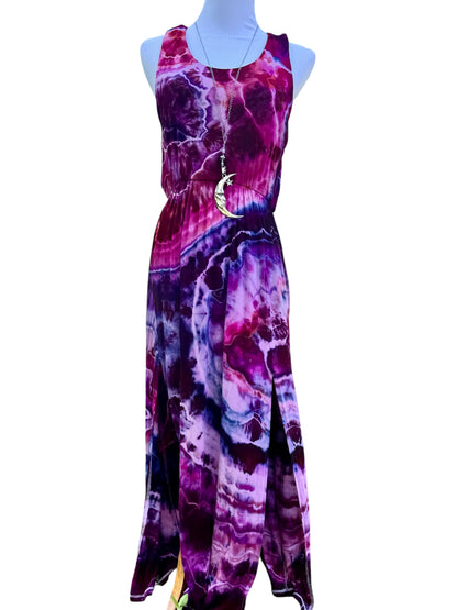 Geode Tiedye Midi Dress with slits/pockets size Medium