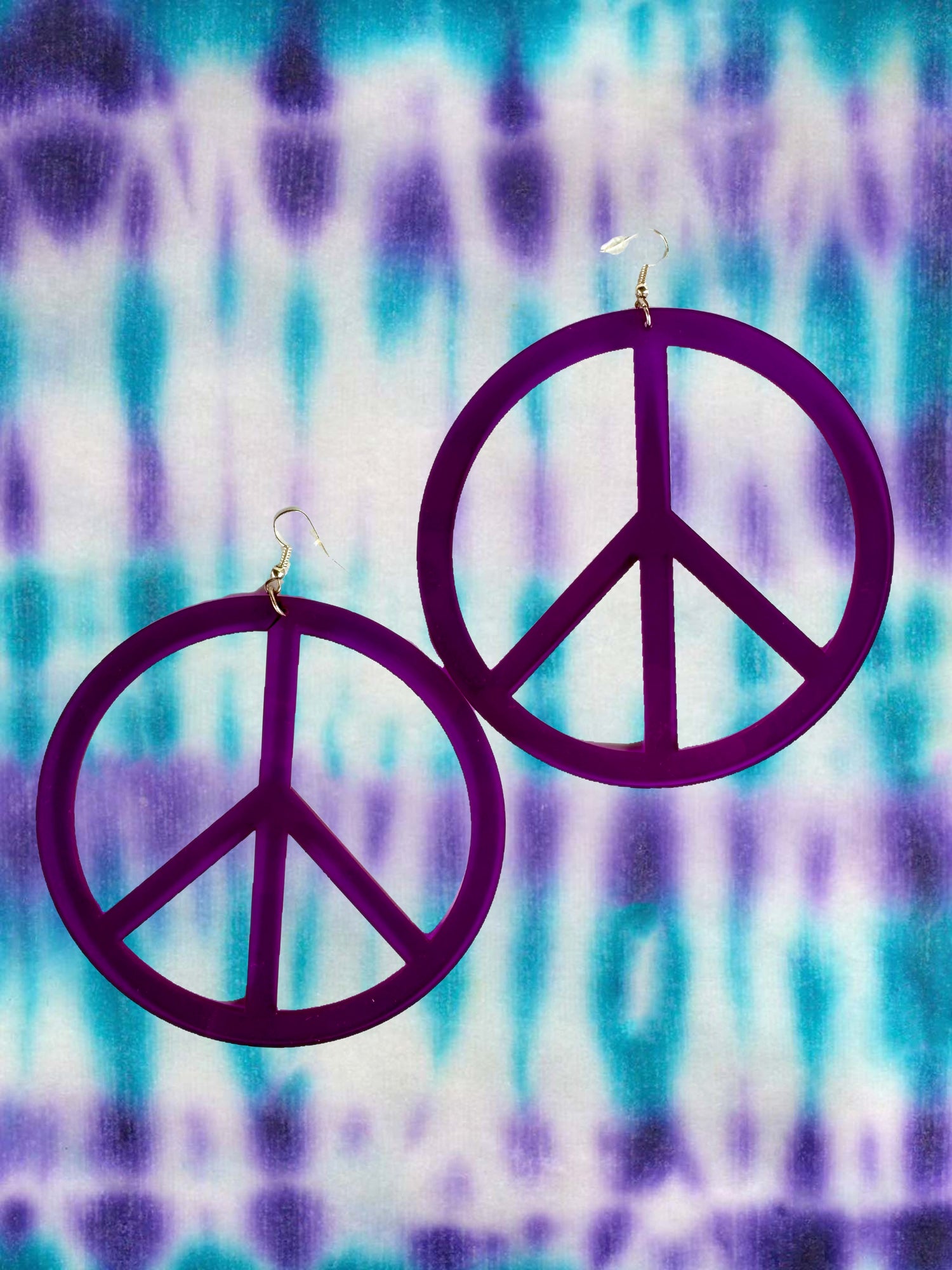 Peace Baby! Neon Plexi Glass Earrings