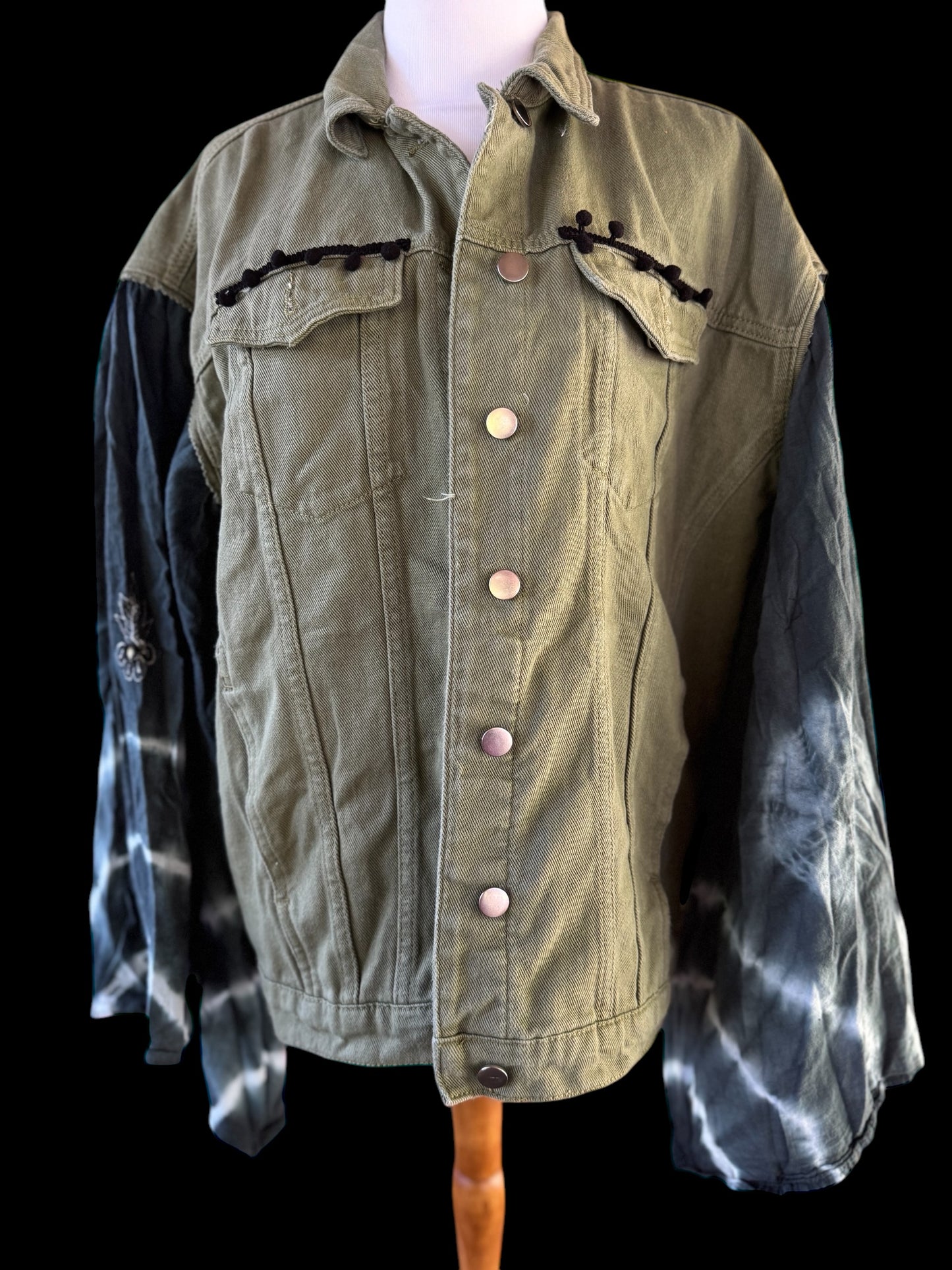 Billy Strings Bell Sleeve Patchwork Jacket with Pockets Size Women’s M/L