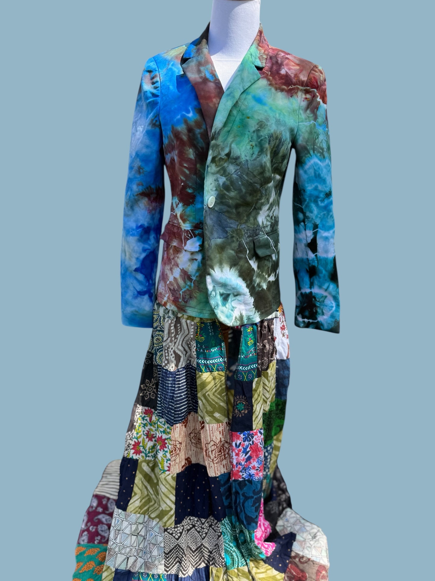 Billy Strings Tiedye One of a Kind Jacket Spinning Patchwork Duster Size Women’s Medium