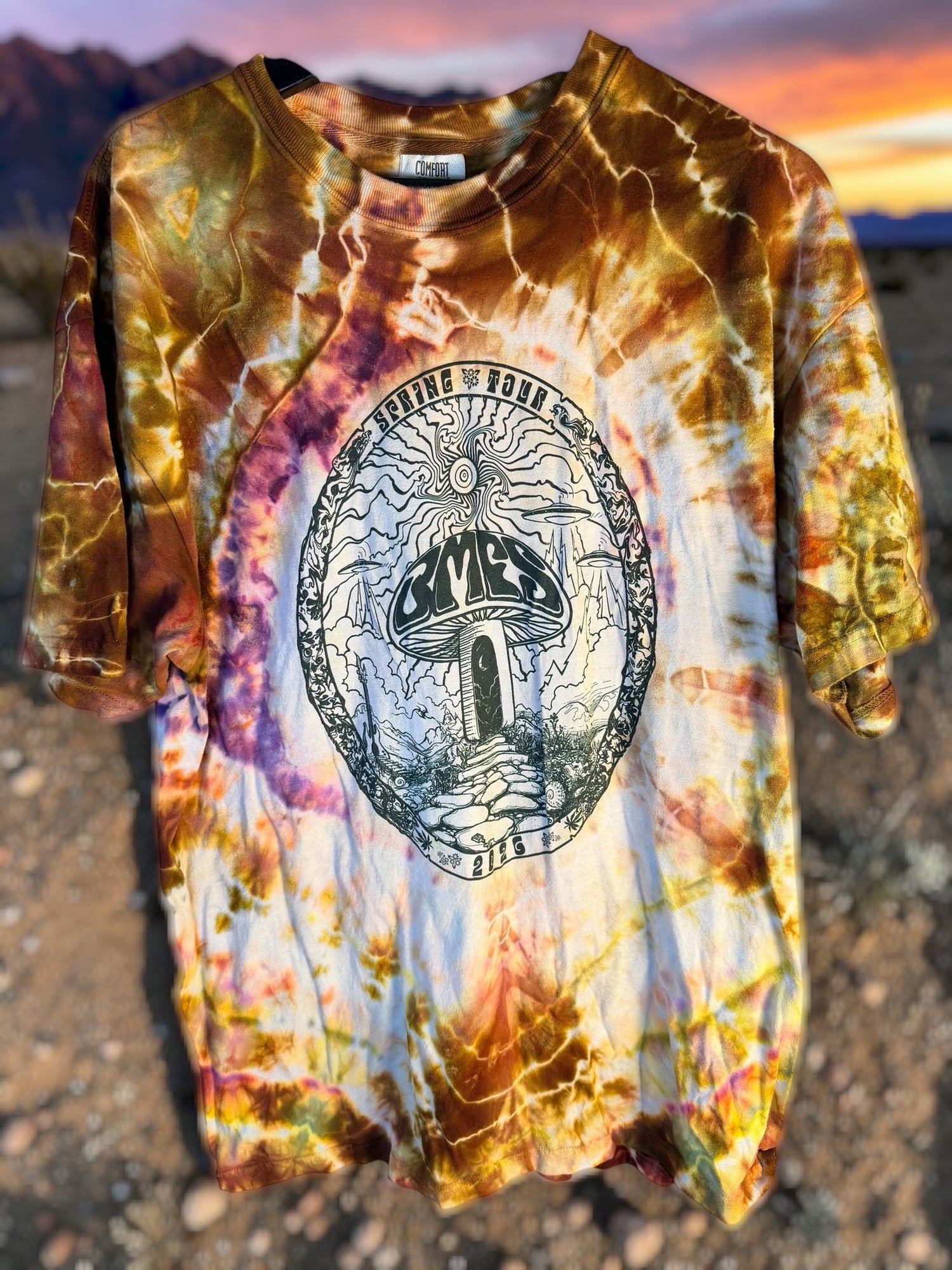Billy Strings Spring Tour 2026 Hand-Dyed Comfort Colors Tee Unisex Size XL