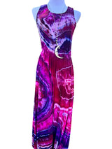 Geode Tiedye Midi Dress with slits/pockets Size Medium