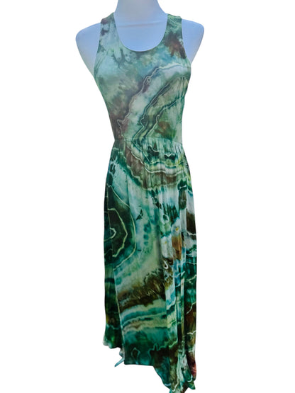 Geode Tiedye Midi Dress with slits/pockets Size Small