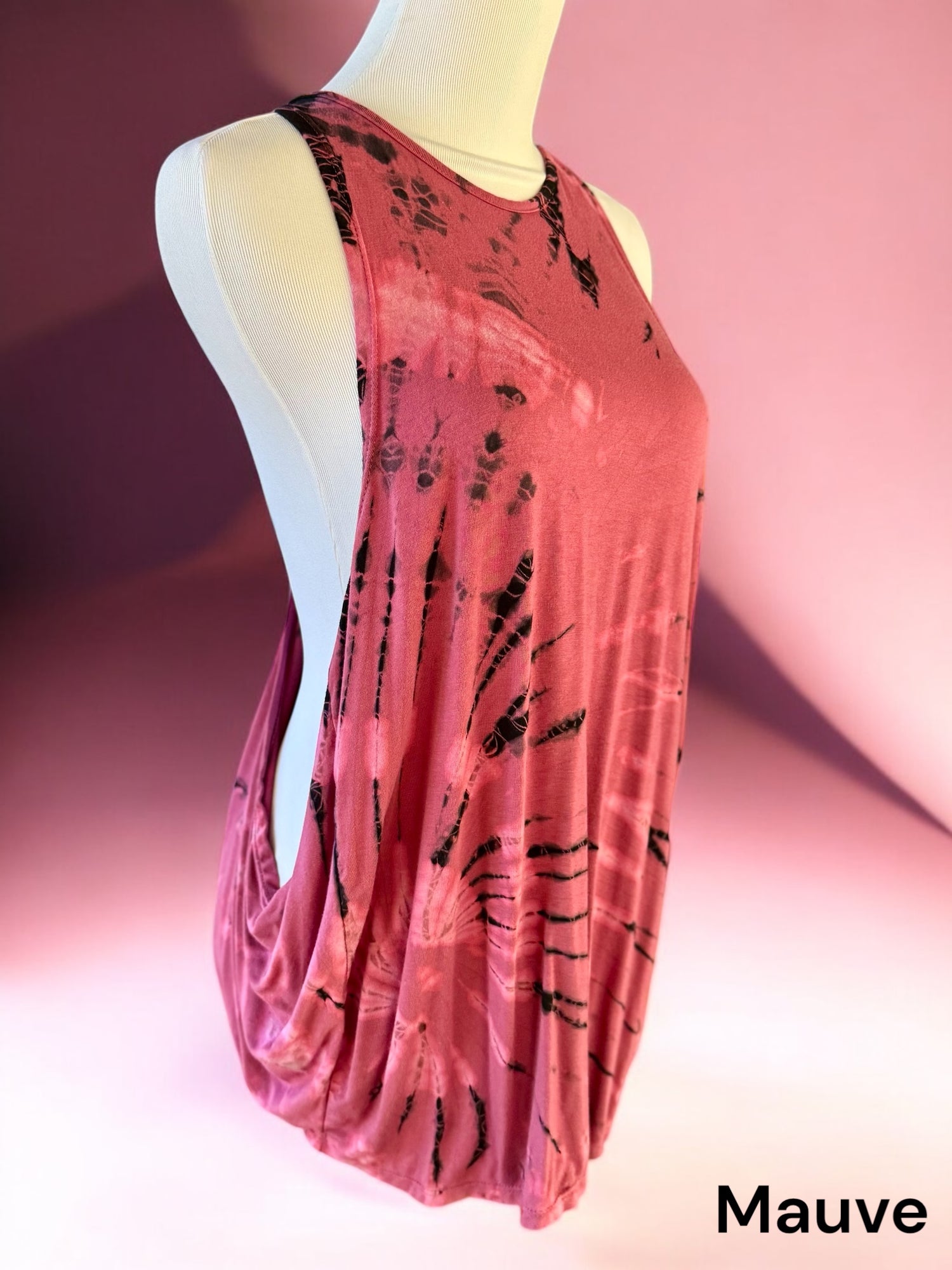 Open Back Crossover Tiedye Tank One Size