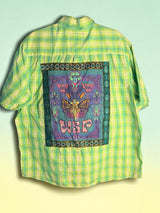 Men’s Upcycled Widespread Panic Size XL Button up Plaid Shirt