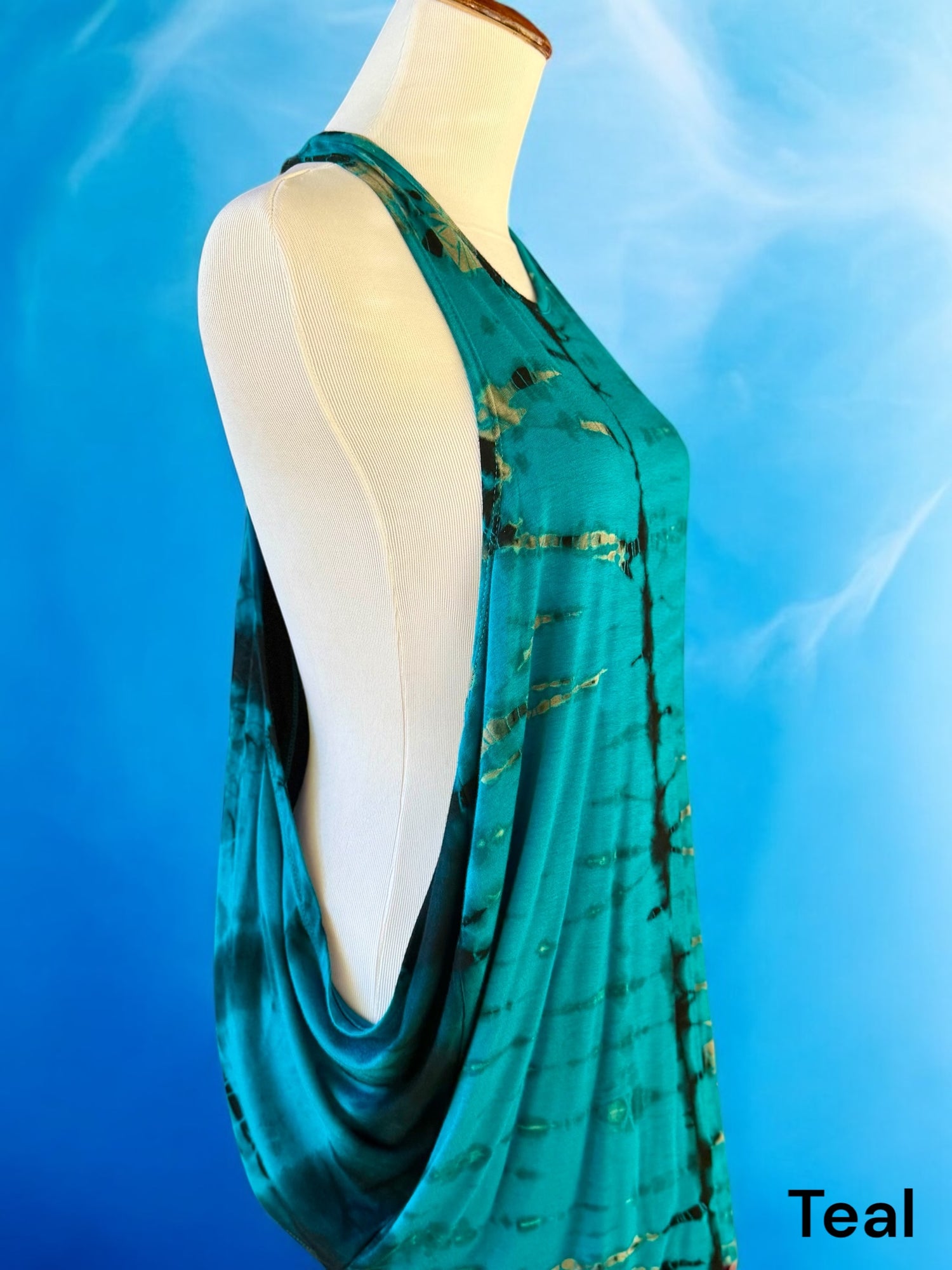 Open Back Crossover Tiedye Tank One Size
