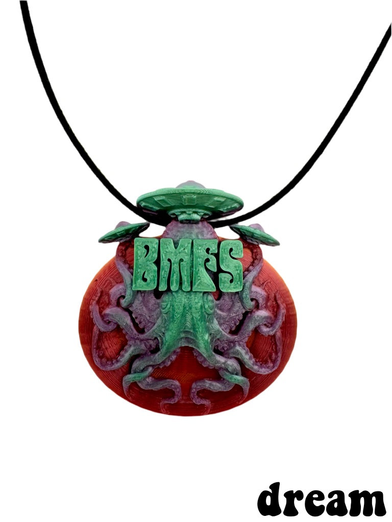 3D Printed Billy Strings BMFS Octopus UFO Mini Tri Color Necklace 2