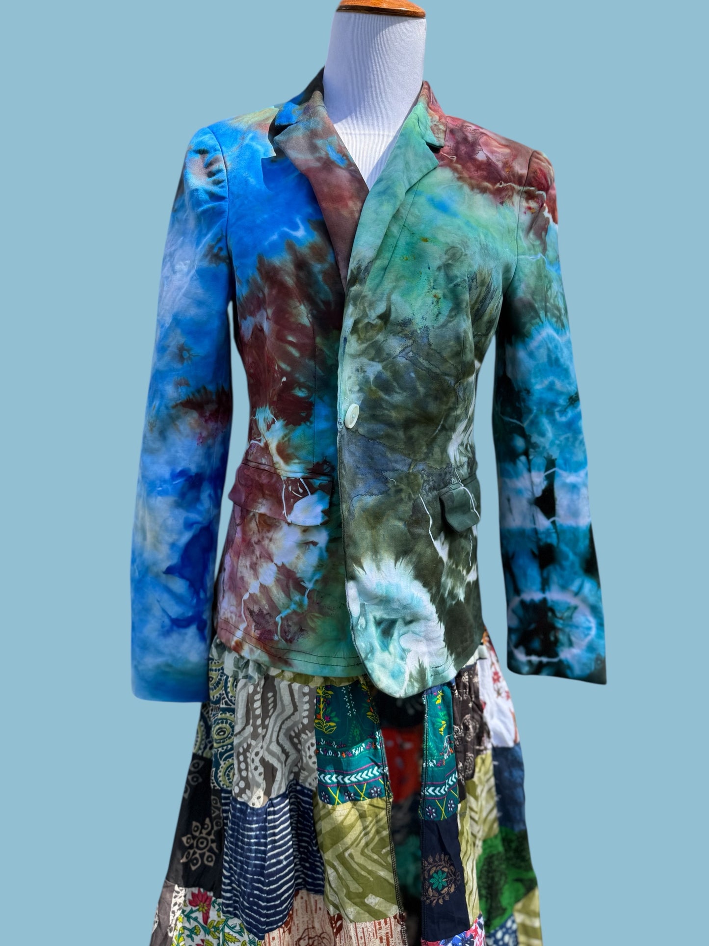 Billy Strings Tiedye One of a Kind Jacket Spinning Patchwork Duster Size Women’s Medium