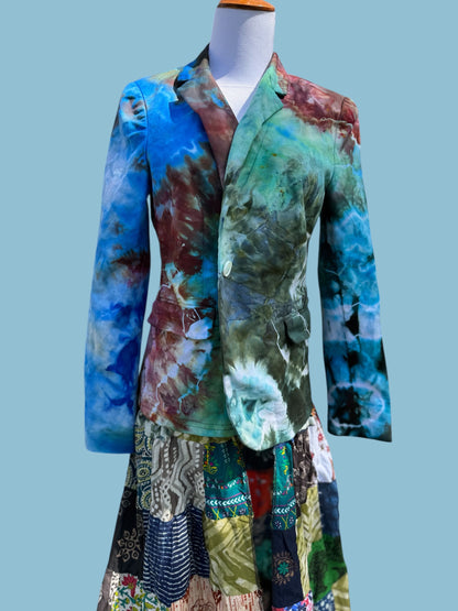 Billy Strings Tiedye One of a Kind Jacket Spinning Patchwork Duster Size Women’s Medium
