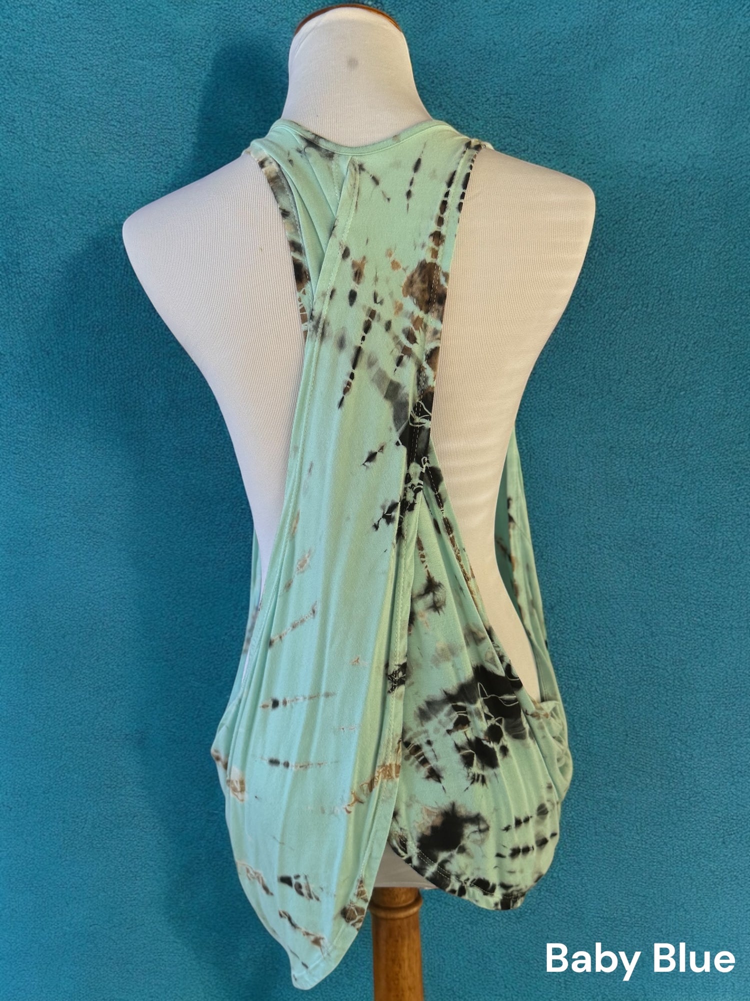 Open Back Crossover Tiedye Tank One Size